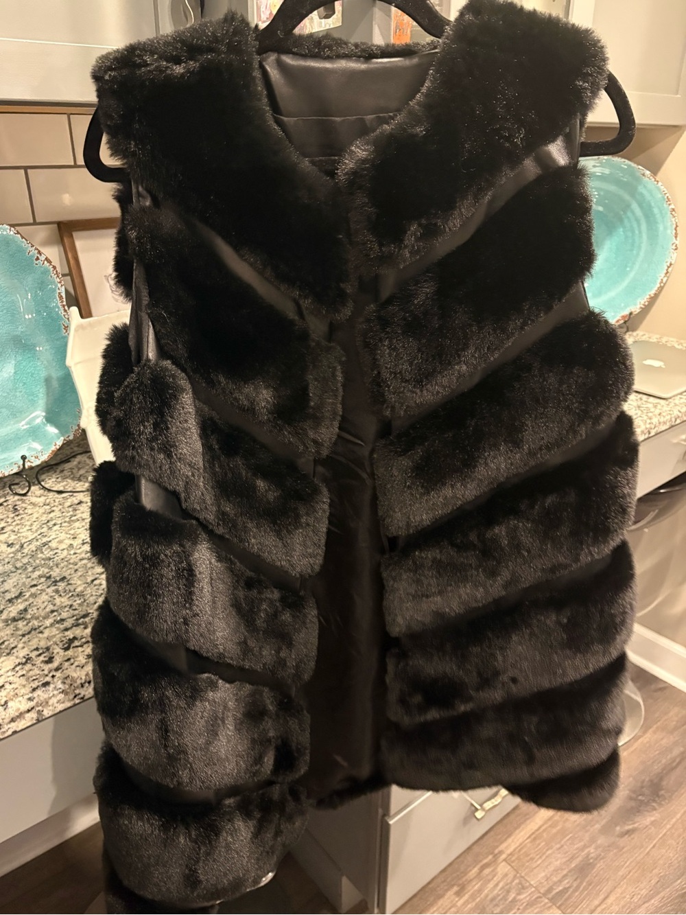 Black Faux Fur Vest - Women Jackets & Coats